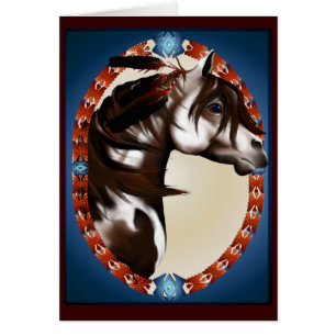 Carte faite varier le pas de cheval de peinture