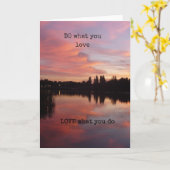 Carte "FAITES ce que vous aimez AIMER ce que vous faites (Fleur jaune)