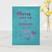 Carte Faites ce que vous aimez Motivation Texte Typograp (Fleur jaune)