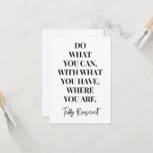 Carte Faites ce que vous pouvez, avec ce que vous avez (Devant/Arrière en situation)