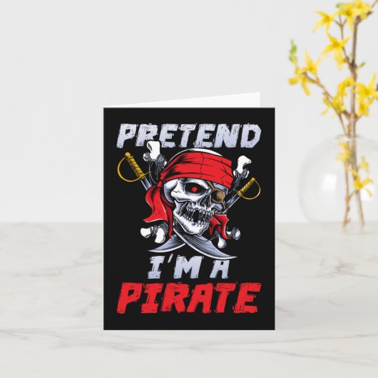 Carte Faites comme si je suis une fête de costume de pir (Fleur jaune)