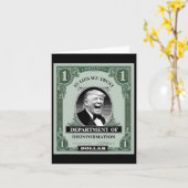 Carte "Faites confiance à personne" - Trump Banknote Par (Fleur jaune)