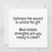 Carte Faites face à vos blessures (Dos)