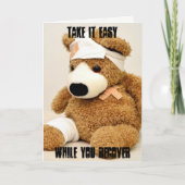 Carte Faites-le facilement Teddy Bear Get Well Card (Devant)