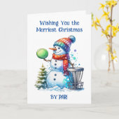 Carte Faites le plus beau Noël par Par | Disk Golf (Fleur jaune)