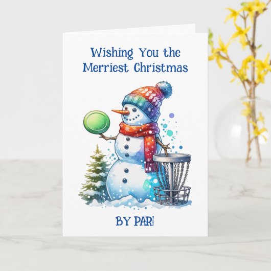 Carte Faites le plus beau Noël par Par | Disk Golf (Fleur jaune)