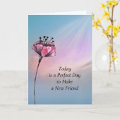 Carte Faites un nouvel ami aujourd'hui (Fleur jaune)