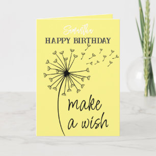 Carte Faites une horloge de Dandelion désirable.Carte d'