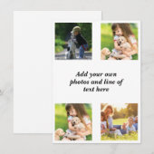 Carte Faites votre propre collage photo et texte (Devant / Derrière)