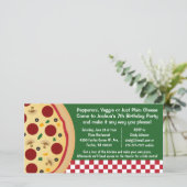Carte Faites votre propre fête d'anniversaire de pizza (Debout devant)