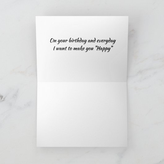 CARTE FAITES-VOUS "HEUREUX" POUR VOTRE ANNIVERSAIRE (Intérieur)