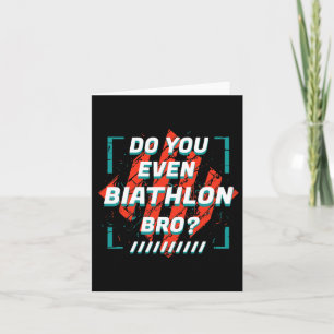 Carte Faites-vous même Biathlon Bro Funny Sports Humours