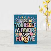 Carte Faites-vous une faveur Pardonner Inspirant (Fleur jaune)