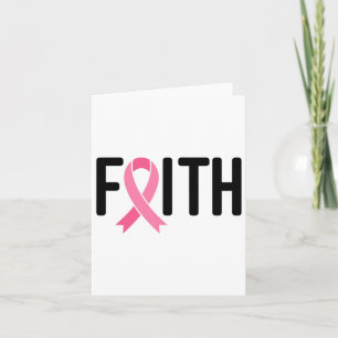 Carte Faith Cancer du sein rose Ruban cancer du sein fem