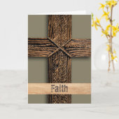 Carte Faith Copper Cross Ephésiens 2:8 Encouragement (Fleur jaune)