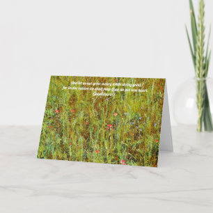 Carte Faith Fleur sauvage Bible Verse Card