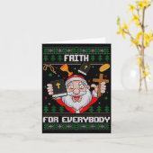 Carte Faith For Everybody Santa Ugly Christmas Christian (Fleur jaune)