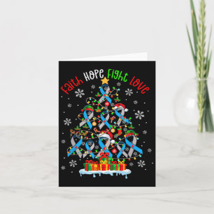 Carte Faith Hope Fight Love Christmas Tree Diabetes Ribb