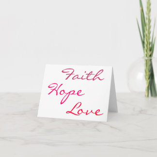 Carte Faith, Hope, Love