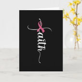 Carte Faith Hope Love Cancer du sein Sensibilisation chr (Fleur jaune)