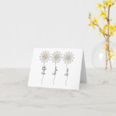 Carte Faith Hope Love Daisies (Fleur jaune)