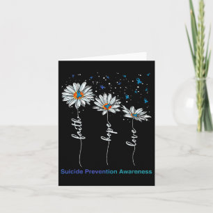 Carte Faith Hope Love Daisy Prévention du suicide Sensib