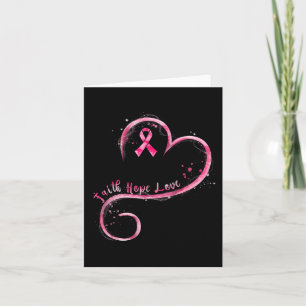 Carte Faith Hope Love Pink Ribbon Cancer du sein Prix