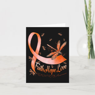 Carte Faith Hope Love RSD CRPS Sensibilisation Dragonfly
