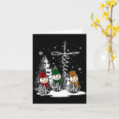 Carte Faith Hope Love Snowman Jesus Christian Tree Chris (Fleur jaune)