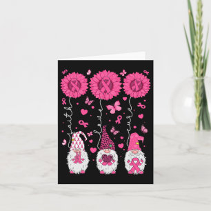 Carte Faith Love Cure Gnomes Sunflower Breast Cancer Awa