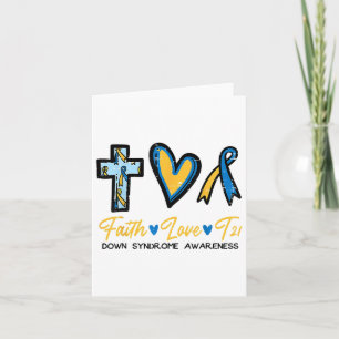 Carte Faith Love Down Syndrome Sensibilisation Christian