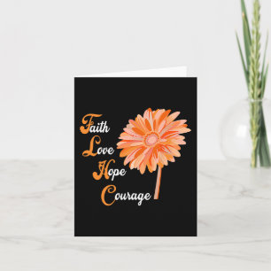 Carte Faith Love Hope Courage Aml Leucémie Sensibilisati