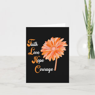 Carte Faith Love Hope Courage Aml Leukemia Sensibilisati