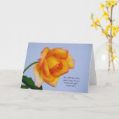 Carte Faith Orange Gold Rose Bible Verse Note Card (Fleur jaune)