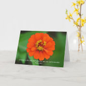 Carte Faith Orange Zinnia Flower Garden Note (Fleur jaune)