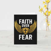 Carte Faith Over Fear Gold  (Fleur jaune)