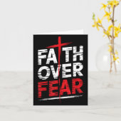 Carte Faith Over Fear With Cross Christian Men (Fleur jaune)
