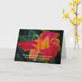 Carte Faith Red Lily Note (Fleur jaune)