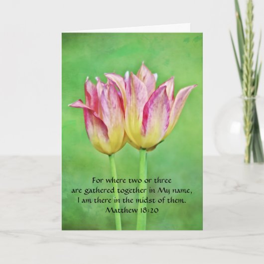 Carte Faith Tulips Art Bible Verse Card (Devant)