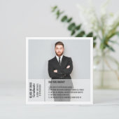 Carte Faits amusants 2 photo moderne graduation faire-pa (Debout devant)