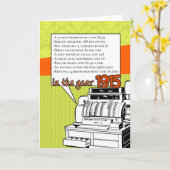 Carte Faits amusants Anniversaire - Coût de la vie en 19 (Fleur jaune)