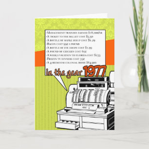 Carte Faits amusants Anniversaire - Coût de la vie en 19