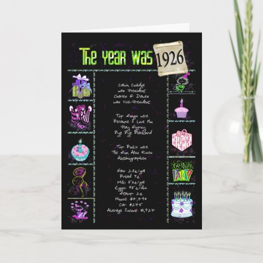 Carte Faits amusants de 1926 (Devant)