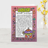 Carte Faits amusants sur le Cancer du zodiaque (Fleur jaune)