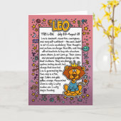 Carte Faits amusants sur le Lion du zodiaque (Fleur jaune)