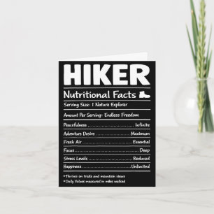 Carte faits nutritionnels de randonnée nature camping av