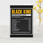 Carte Faits nutritionnels du roi noir du Mois de l'histo (Fleur jaune)