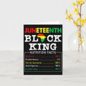 Carte Faits nutritionnels Juneteenth Black King Fête des (Fleur jaune)