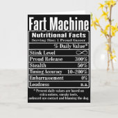 Carte Faits Nutritionnels Machine à Pets Blagues de Papa (Fleur jaune)