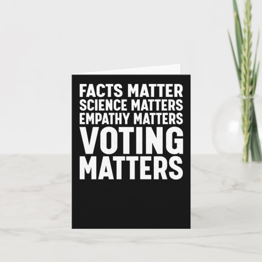 Carte Faits Science S Voter S Libéral Démocrate Sticker (Devant)